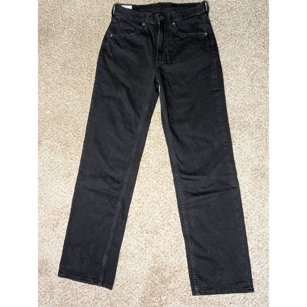 Gap '90s Loose High Rise Jeans Womens 26 2R Washed Black Grunge Minimalist